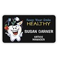 Custom PrintedMedical Arts Press® Full-Color Dental Name Badges; Standard, Tooth Guy