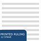 Roaring Spring Paper Products Music-Ruled Filler Paper, 8.5" x 11", 3-Hole Punched, 20 Sheets/Pack, 24 Packs/Carton (20177CS)