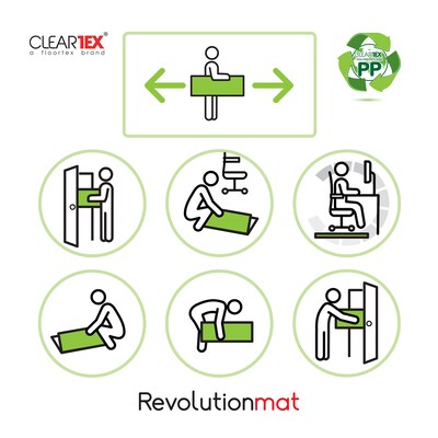 Floortex Revolutionmat 35" x 46" Rectangular Chair Mat for Carpets, Polypropylene (NCMFLLGC0002)