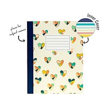 Carpe Diem Floral Love Composition Notebooks, 7.5 x 9.75, College-Ruled, 70 Sheet, Assorted Colors