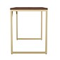 Martha Stewart Noah 47"W Home Office Parsons Desk, Walnut/Polished Brass (XUMBLK106BRGLD)