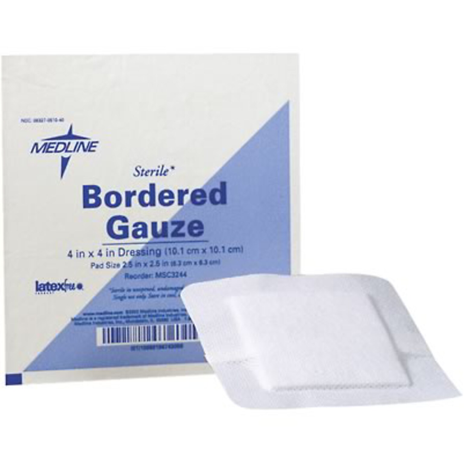 Medline Sterile Bordered Gauze; 6x6