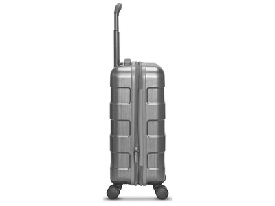 Solo New York Re:serve 22" Hardside Carry-On Suitcase, 4-Wheeled Spinner, TSA Checkpoint Friendly, Gray (UBN921-10)