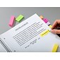 Post-it Page Marker, Assorted Colors, .5 in. x 1.7 in., 100 Sheets/Pad, 5 Pads/Pack (6705AU)