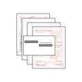 W-2 Six-Part Blank Laser Set with Self-Seal Envelopes; 50-Pack