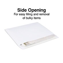 Staples® Wove Side-Opening Booklet Envelopes, 10 x 13, White, 100/Box (487765/14236)