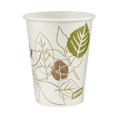Dixie Pathways Poly Paper Hot Cups, 8 oz., White, 1000/Carton (2338PATH)