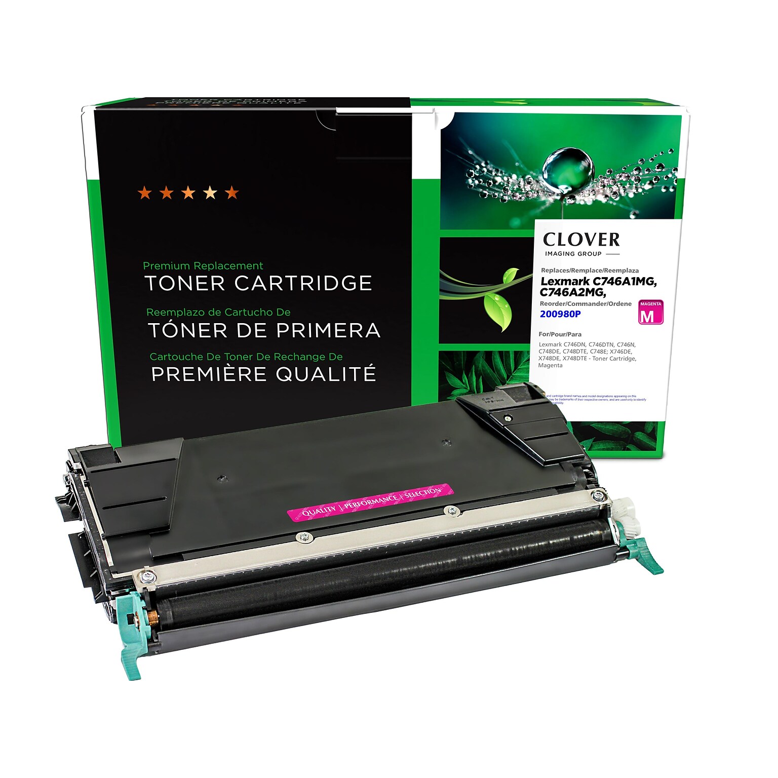 Clover Imaging Group Remanufactured Magenta Standard Yield Toner Cartridge Replacement for Lexmark C746/C748