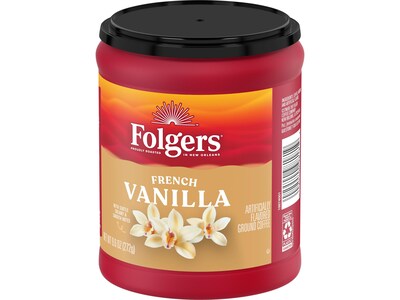 Folgers French Vanilla Ground Coffee, 9.6 oz. (2550098181)