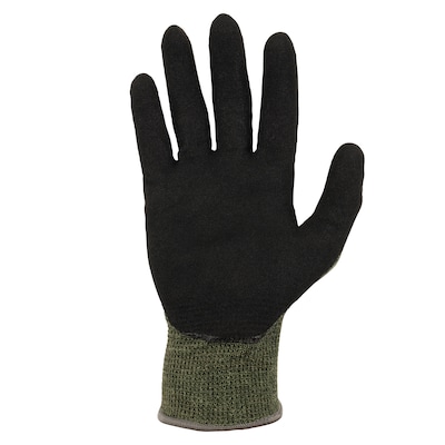 Ergodyne ProFlex 7042 Nitrile Coated Cut-Resistant Gloves, ANSI A4, Heat Resistant, Green, Medium, 1 Pair (10343)