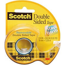 Scotch Removable Double Sided Tape with Dispenser, 3/4 x 11.11 yds. (667)