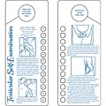 Custom Printed Testicular Exam Shower Card; Punch-Out, English