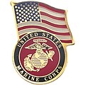 Patriotic Services Lapel Pins; U.S. Marine Corps