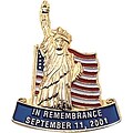 Patriotic Services Lapel Pins; In Remembrance September 11, 2001