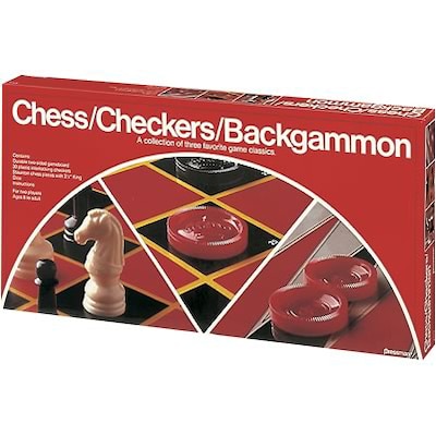 Pressman Toy Early Learning Games; Chess, Checkers, Backgammon