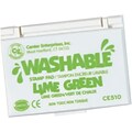 Center Enterprises Washable Unscented Stamp Pad, Lime Green Ink (CE-510)