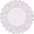 Hygloss Round Paper Lace Doilies, White, 100/Pack (HYG10061)