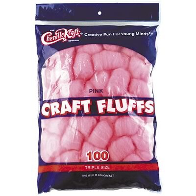 Chenille Kraft® Craft Fluff Balls; Pink