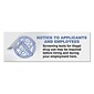 ComplyRight™ Drug Free Workplace Job Application Stickers, 100/roll