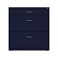 Space Solutions 3-Drawer Lateral File Cabinet, Letter/Legal Size, Lockable, 31.88H x 30W x 17.63D