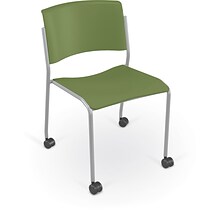 MooreCo Akt 4-Leg Caster Student Chair, Soft Casters, Moss (56579-SC-MOSS)