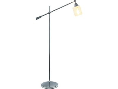 Lalia Home Studio Loft 55.5 Chrome Floor Lamp with Cylindrical Shade (LHF-5021-CH)