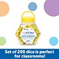 Learning Resources Hands-On Soft Dot Dice Bucket Manipulative, Yellow, Set of 200 (LER6351)