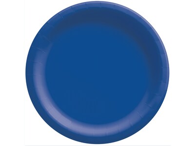 Amscan 6.75 Paper Plate, Bright Royal Blue, 50 Plates/Pack, 4 Packs/Set (640011.105)