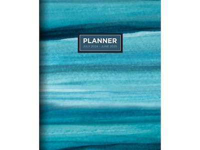 2024-2025 TF Publishing Blue Watercolor 6.5 x 8 Academic Monthly Planner, Paperboard Cover (AY25-4