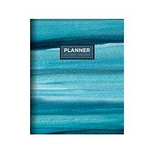 2024-2025 TF Publishing Blue Watercolor 6.5 x 8 Academic Monthly Planner, Paperboard Cover (AY25-4