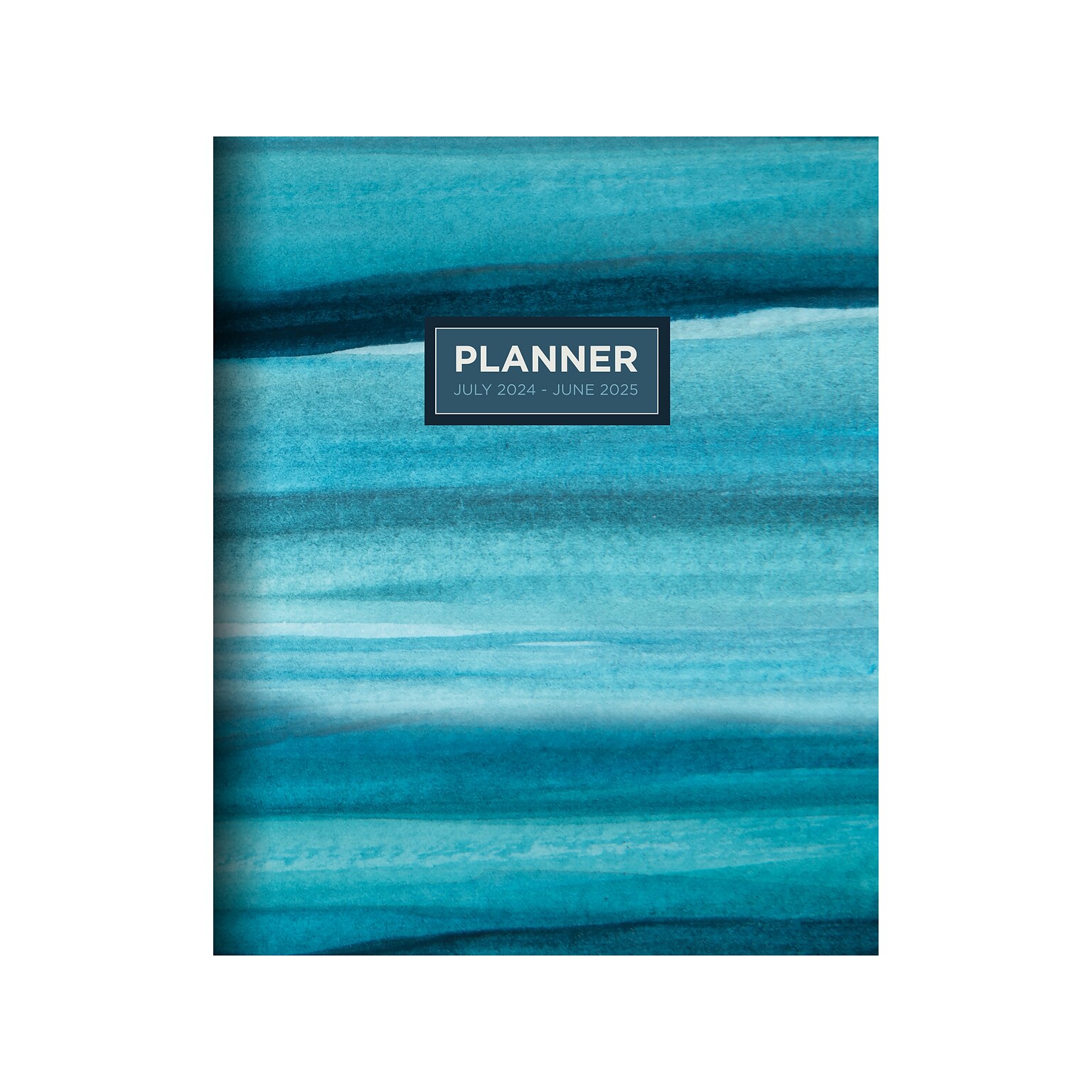 2024-2025 TF Publishing Blue Watercolor 6.5 x 8 Academic Monthly Planner, Paperboard Cover (AY25-4200)