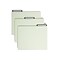 Smead Pressboard File Folder, 1/3-Cut Tab Flat Metal, 1 Expansion, Letter Size, Gray/Green, 25 per