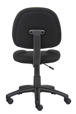 Boss Armless Ergonomic Fabric Swivel Task Chair, Black (B315-BK)