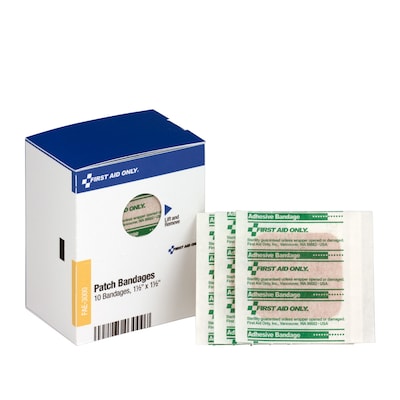 Smart Compliance 1.5 x 1.5 Plastic Bandages, 10/Box (FAE-3000)