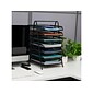 Mind Reader 7-Tier Stackable Paper Desk Tray Organizer, Metal, Black (7TPAPER-BLK)