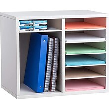 AdirOffice 500 Series 12-Compartment Literature Organizers, 20 x 11.8, White (500-12-WHI-2PK)