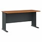 Bush Business Furniture Cubix 60"W Desk, Natural Cherry/Slate (WC57460)