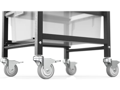 Luxor Metal Mobile Lug Cart with Swivel Wheels, Black/Gray (UCWS002)