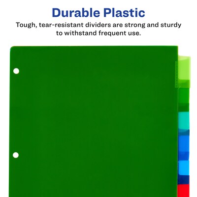 Avery Big Tab Insertable Plastic Dividers, 8 Tabs, Multicolor (11903)