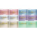 Better Office Gold Foil Positive Thoughts Heavyweight File Folders, 1/3-Cut Tab, Letter Size, Assort
