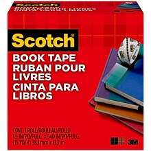 Scotch® Book Transparent Tape, 1 1/2 x 15 yds. (845-150)