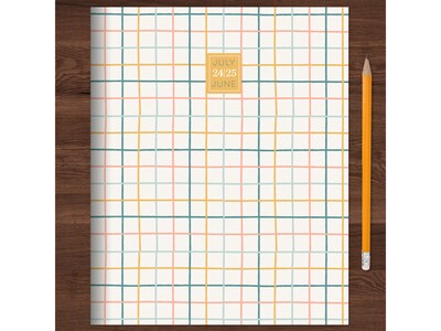 2024-2025 TF Publishing Graph Paper 6.5" x 8" Academic Monthly Planner, Paperboard Cover, Multicolor (AY25-4206)