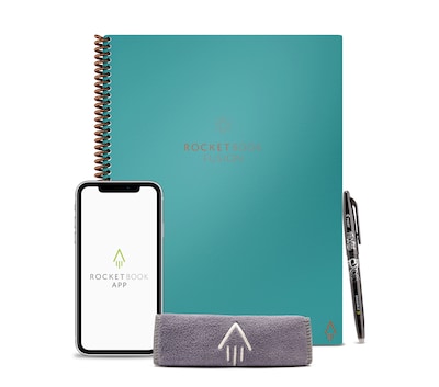 Rocketbook Fusion Reusable Notebook Planner Combo, 8.5 x 11, 7 Page Styles, 42 Pages, Teal (EVRF-L