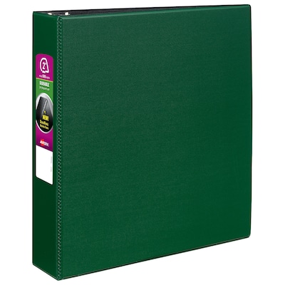 Avery Durable 2 3-Ring Non-View Binders, Slant Ring, Green (27553)