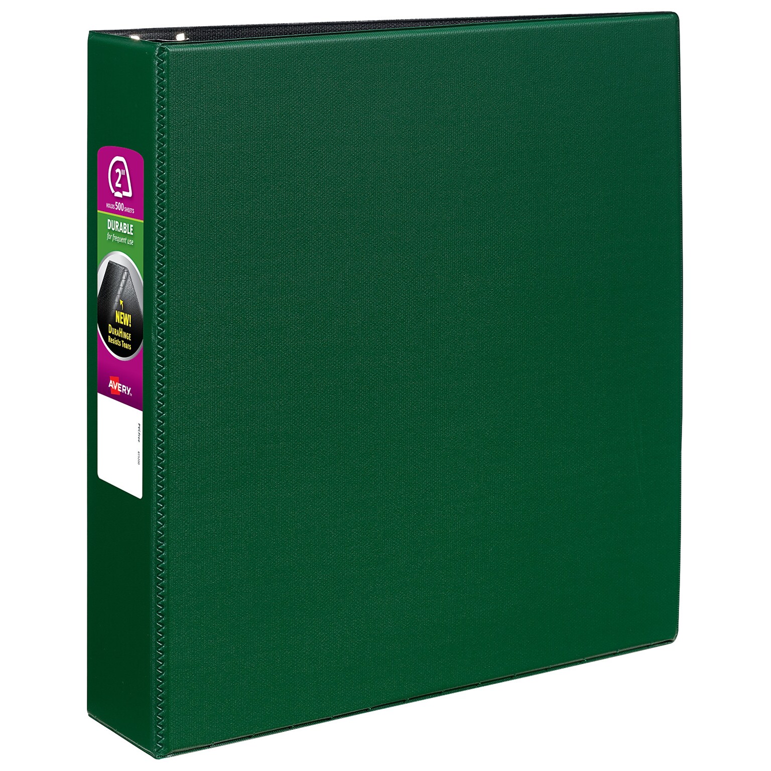 Avery Durable 2 3-Ring Non-View Binders, Slant Ring, Green (27553)