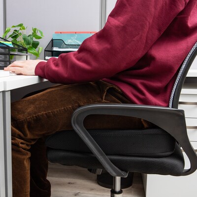 Mind Reader Memory Foam Office Chair Cushion, Black (MEMGEL-BLK)