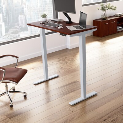 Bush Business Furniture Move 40 Series 48"W Electric Height Adjustable Standing Desk, Hansen Cherry/Cool Gray (M4S4824HCSK)