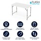 Flash Furniture Elon Folding Table, 47.75" x 23.75", Granite White (DADYCZ122Z2)