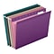 Pendaflex Reinforced Hanging File Folders, 1/5 Tab, Letter Size, Assorted Jeweltone Colors, 25/Box (