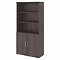 Bush Business Furniture Studio C 72.8"H 5-Shelf Bookcase with Adjustable Shelves, Storm Gray Laminated Wood (STC015SG)